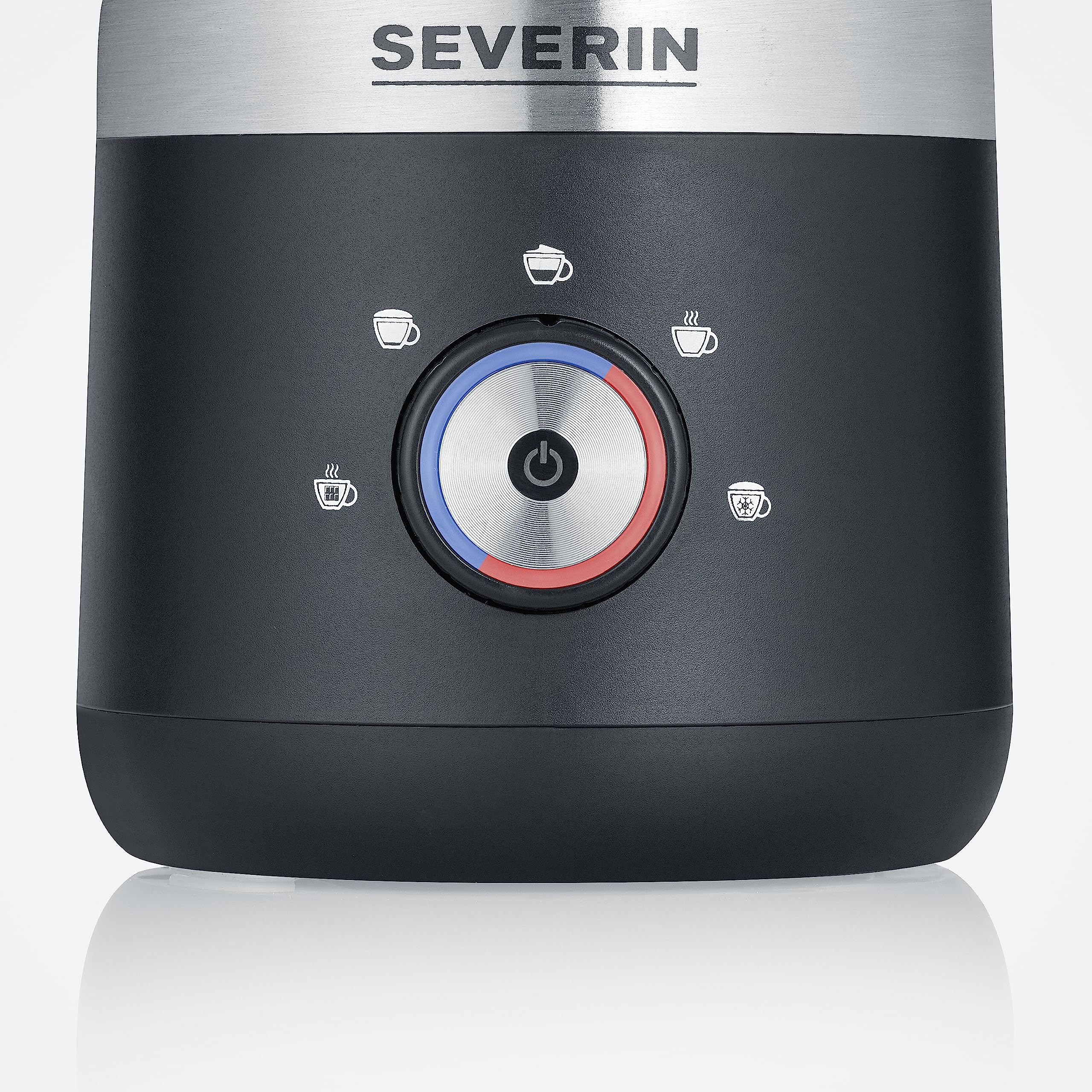 SEVERIN SM 3588 Montalatte da 500W per Montare a Freddo e a Caldo, Montalatte Elettrico in Acciaio Inossidabile, Montalatte Elettrico Cappuccino con Funzione Cioccolata Calda
