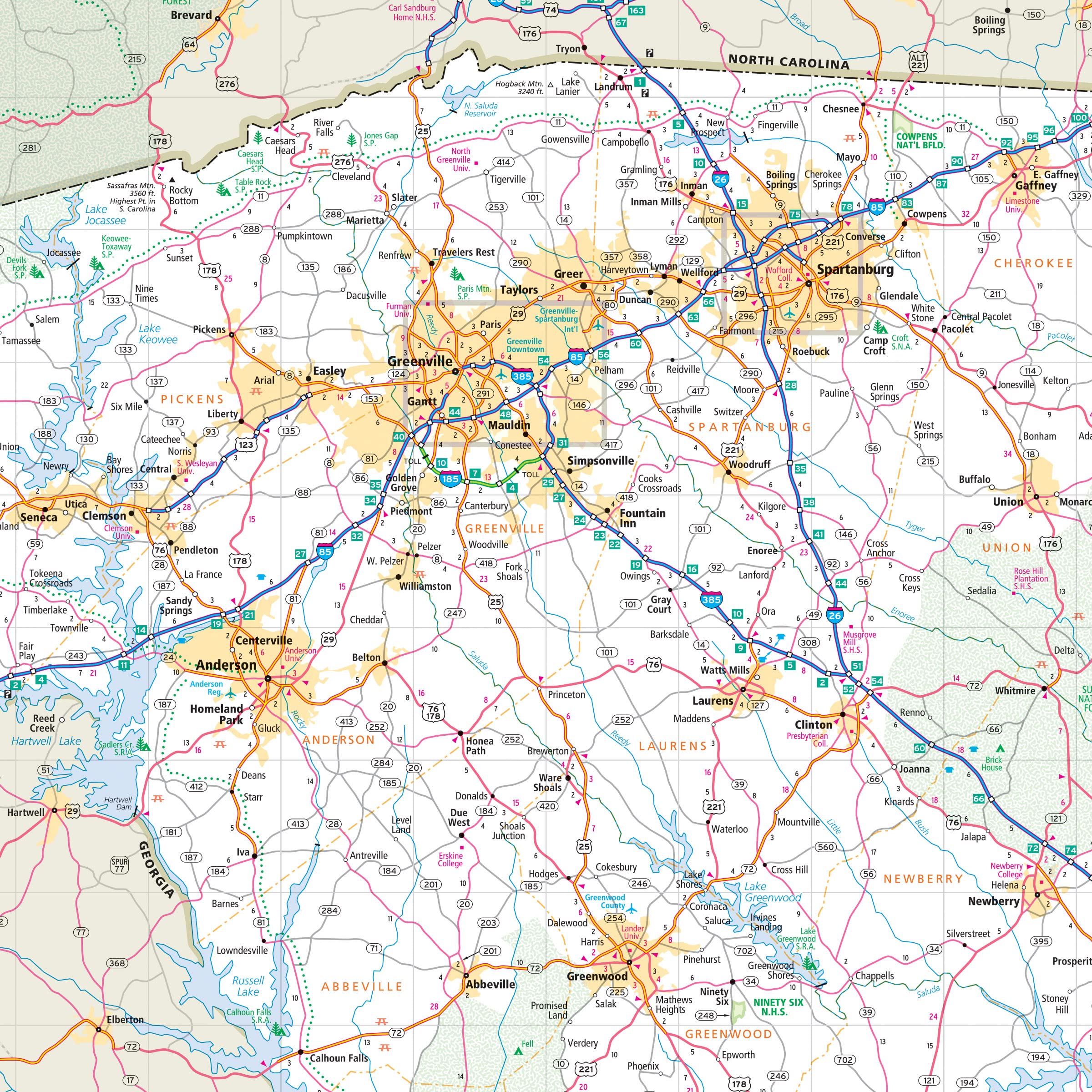 Rand McNally Easy to Read: South Carolina State Map - Image 5