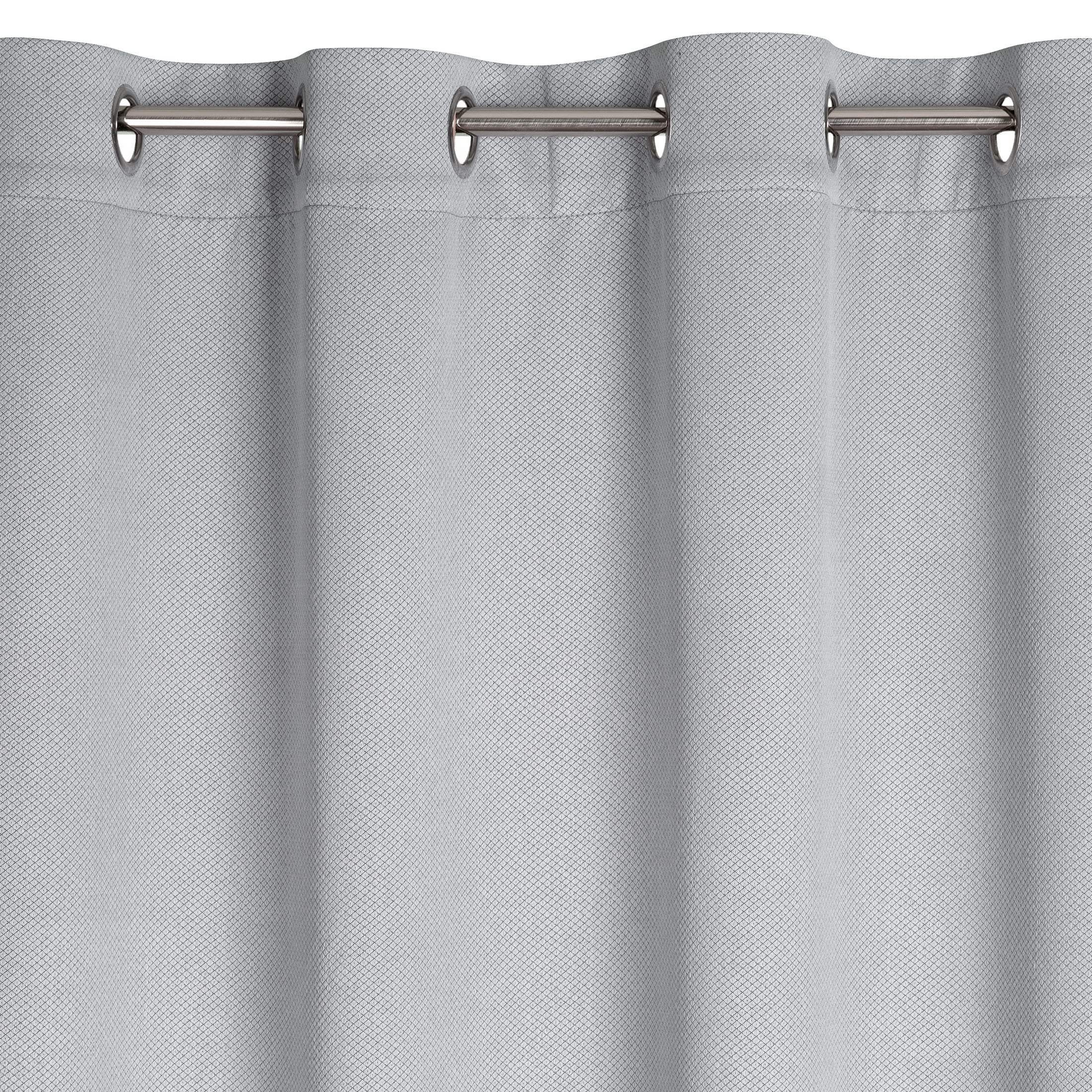 Eurofirany AMARO Schwer 340 g/m2 Blackout Vorhang mit Ösen 1 Stk. Thermovorhang Blickdicht Wärmeisolierender Kälteschutz Verdunklungsgardine Abdunkeln Struktur Wohnzimmer Schlafzimmer 135x250cm Silber
