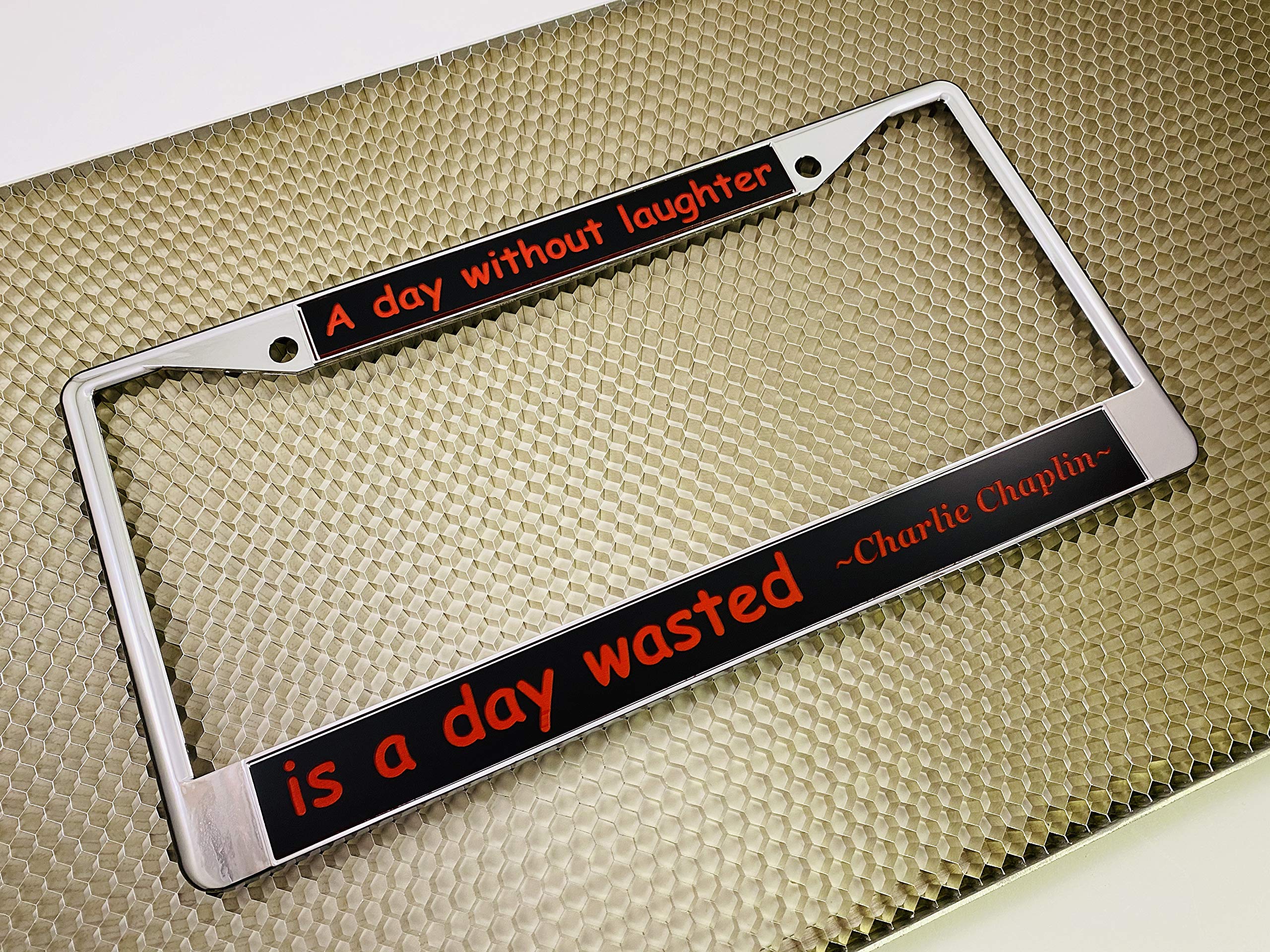 Custom Personalized Metal Laser Engraved Car License Plate Frame with Free caps - Picture 96 of 132
