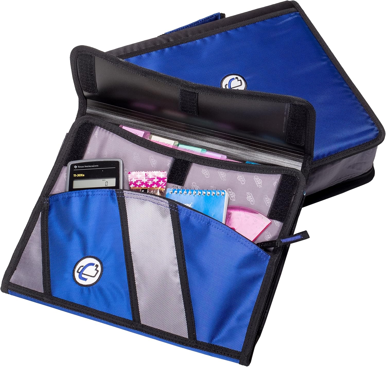 Case-it Sidekick 2-Inch O-Ring Zipper Binder with Removable Tab File, Red, D-901-RED