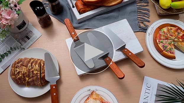 Amazon.com | Zhehao 20 Pack Wooden Handle Pizza Pie Server