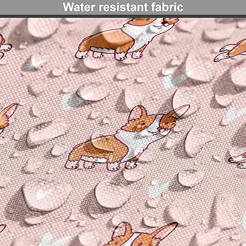 Miniatura 140 de Ambesonne Tela Geométrica por Yarda, Diseño Monocromo Patrón Abstracto de Líneas Continuas sobre Fondo Liso, Tela de Punto Elástico para Ropa