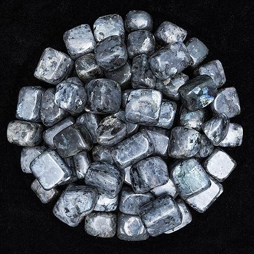 Miniatura 218 de Crocon Kit de cristales y piedras curativas de amatista de 1 libra para cristal curativo de Reiki, piedras pulidas moradas, piedras pulidas