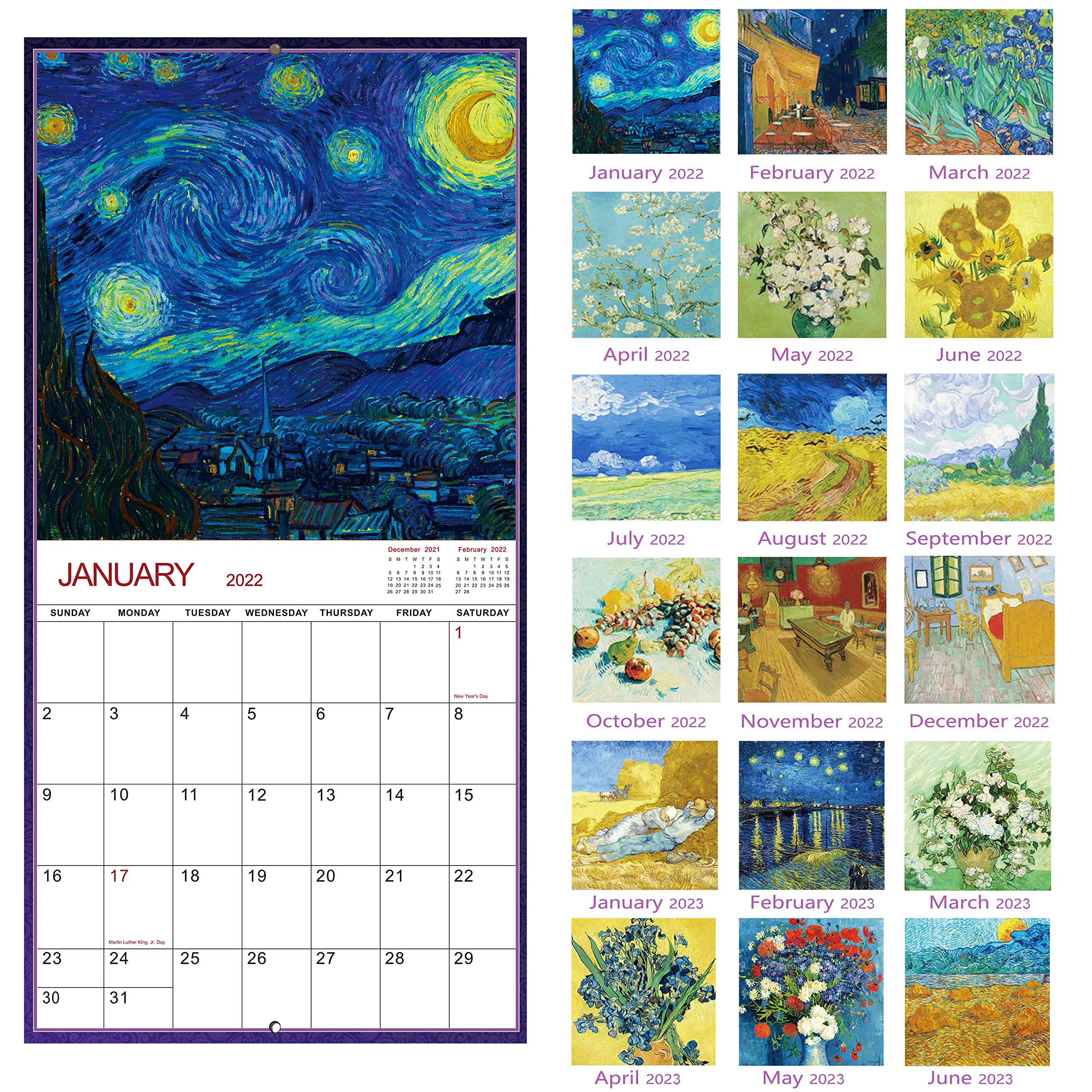 20222023 Wall Calendar 18Month Monthly Wall Calendar 20222023
