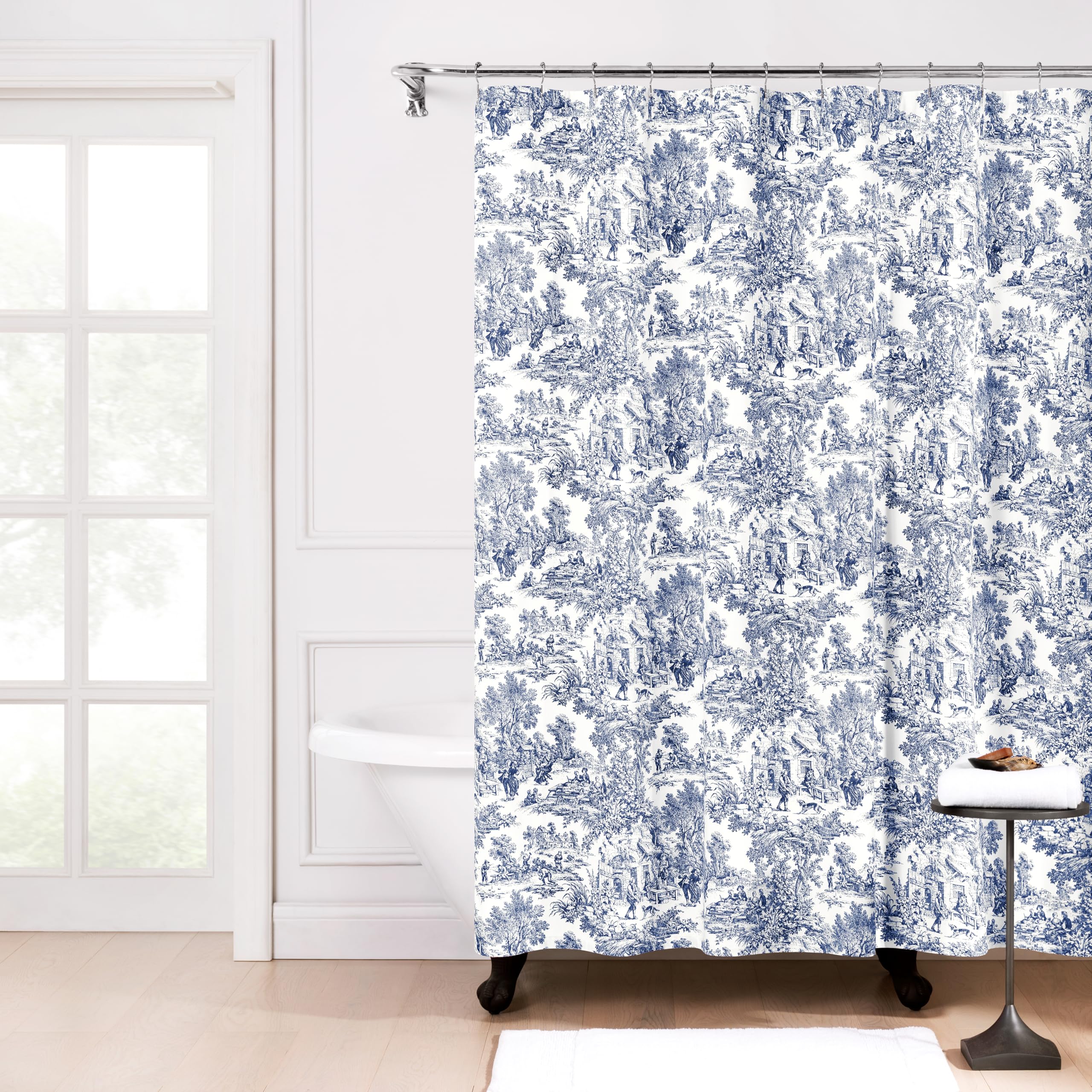 Ellis Curtain Victoria Park - Tenda da doccia, 183 x 178 cm, colore: Blu