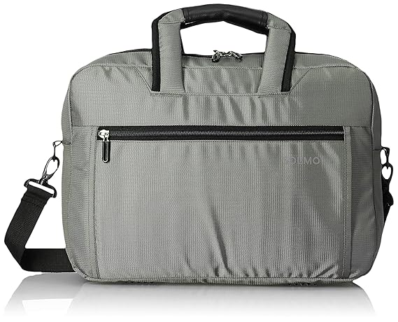 Amazon Brand - Solimo Laptop Messenger Bag for 15.6-inch Laptops, 19L (Grey)