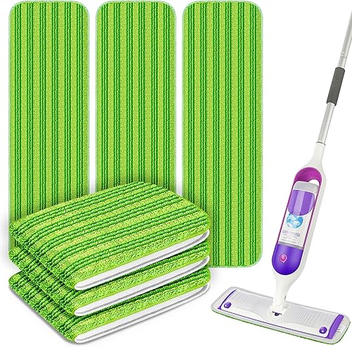 Paquete de 6 almohadillas reutilizables para trapeador Swiffer PowerMop, almohadillas de fregona eléctrica, repuestos de mopa eléctrica,