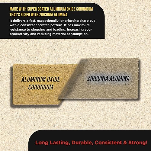 Miniatura 4 de Dura-Gold Micro hojas de papel de lija doradas de 1 x 4 pulgadas, grano 120 (caja de 45) - Parte trasera de gancho y bucle, carpintería para muebles