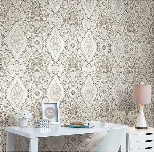 Miniatura 3 de Mr. Kate Papel tapiz de flores secas Kaleidoscope Peel and Stick, RMK12320RL, rosa, morado