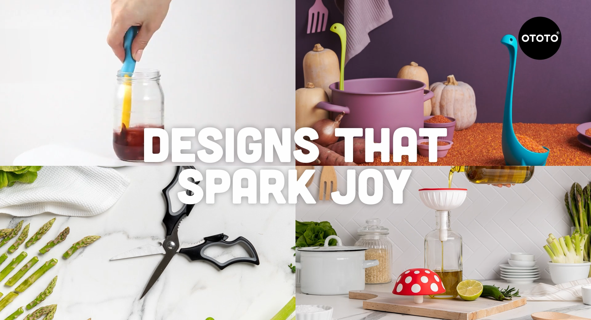 OTOTO Splatypus Jar Spatula for Scooping and Scraping - Unique Fun Cooking Kitchen Gadgets for Foodies - BPA-free & 100% Food Safe - Crepe Spreader