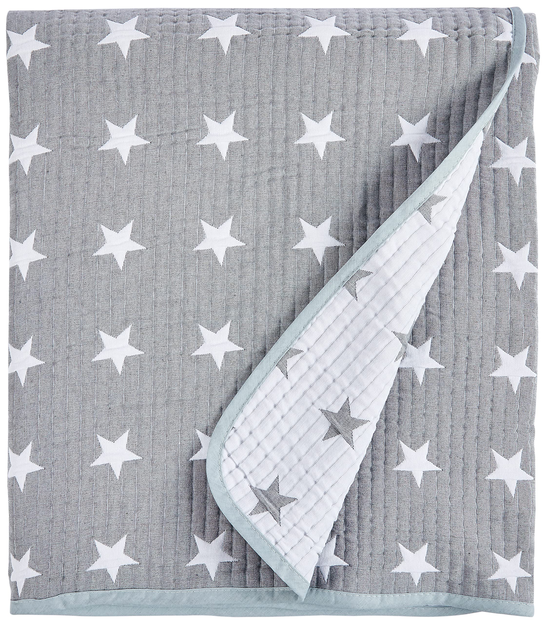 VIALMAN Colcha Bouti Ligera Sofia 10 para Cama Individual de 90 cm | Colcha Estrellas Cama 90 | Tamaño Colcha 180 x 270 cm, Color Gris