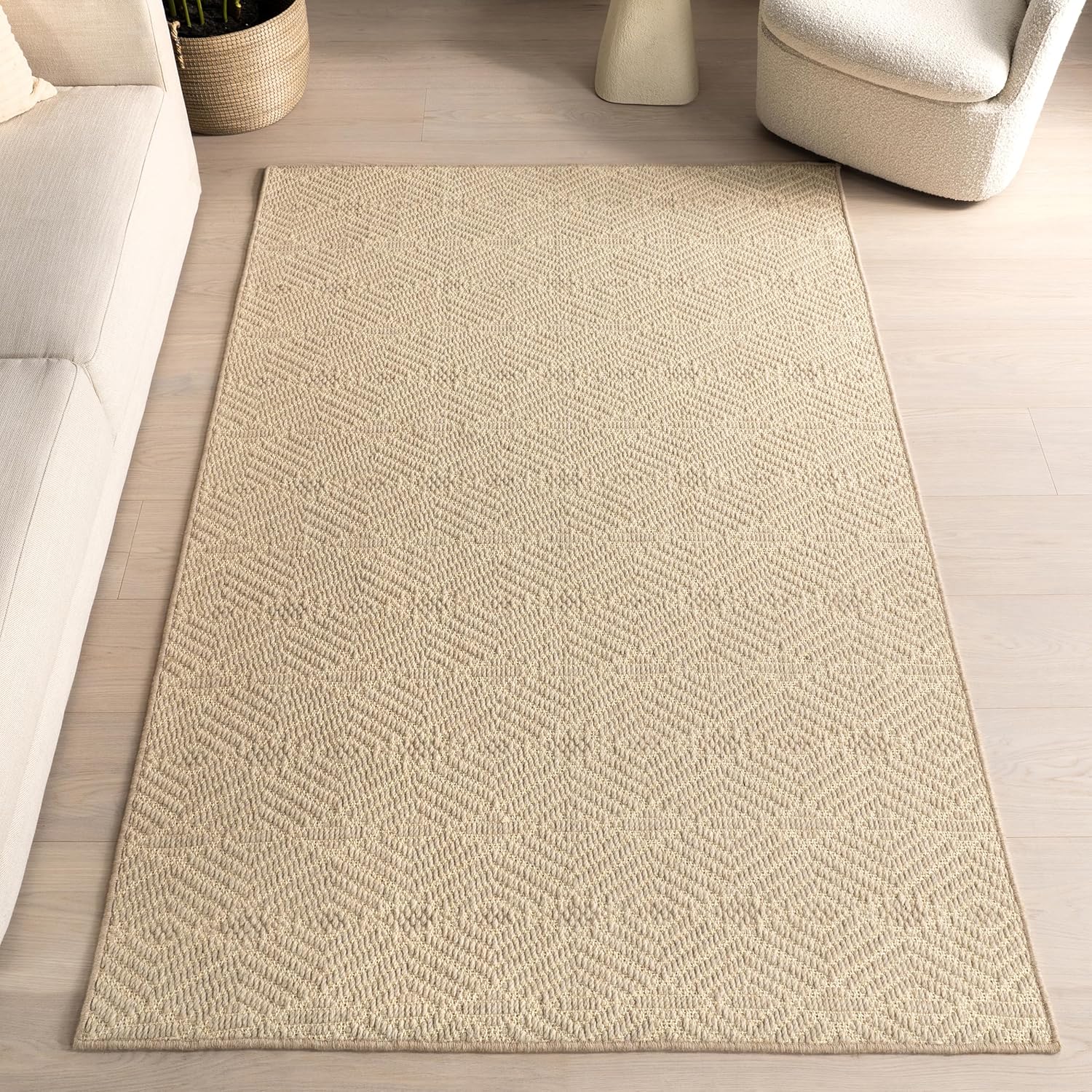 nuLOOM Corabelle Geometric 5' x 8' Wool Area Rug for Living Room Bedroom Dining Room Kitchen, Corabelle Natural Corabelle Natural 5' x 8' (Rectangular)