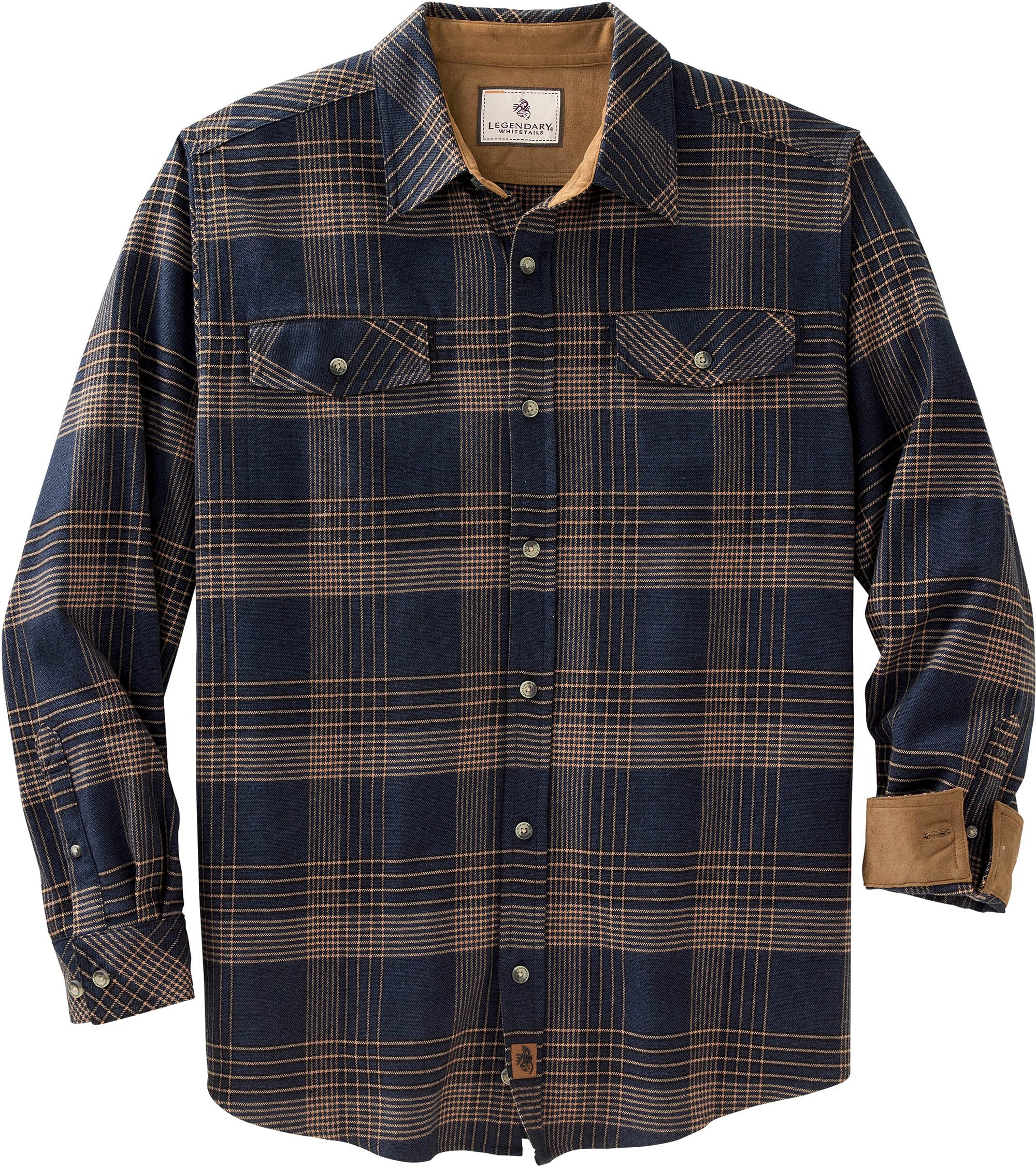 Legendary Whitetails Men's Legendary Flannel Shirt, Peace Navy Melange, S