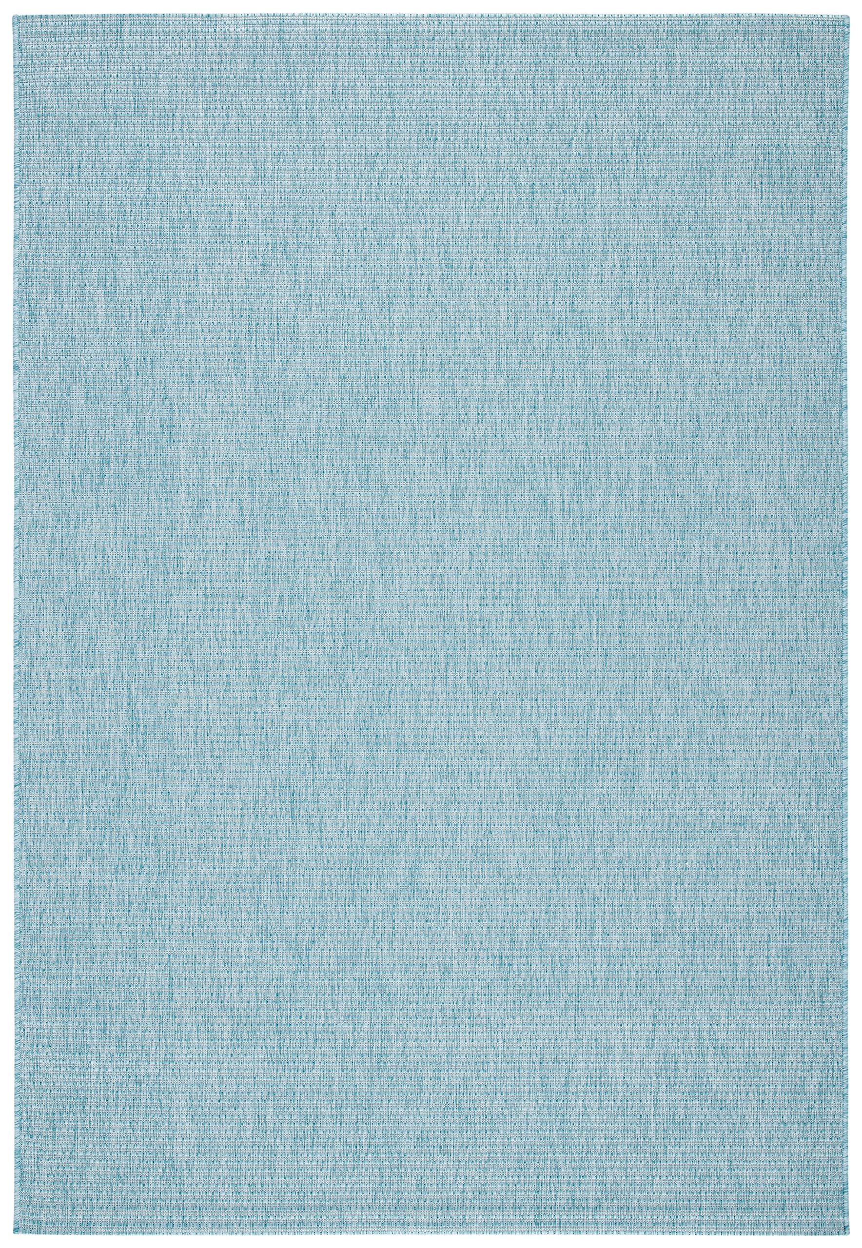 SAFAVIEH Washable Rug Outdoor Courtyard Collection - 4'5" x 6'5", Aqua Blue, Non-Shedding & Easy Cleaning, Ideal for Patio, Backyard, Mudroom (CY8403-