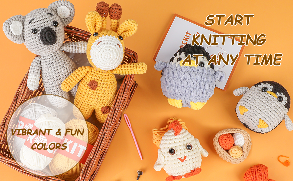 Tezkim Crochet Kit For Beginners - Learn To Crochet With Sloth & Koala Amigurumi, Video Tutorials - View #8