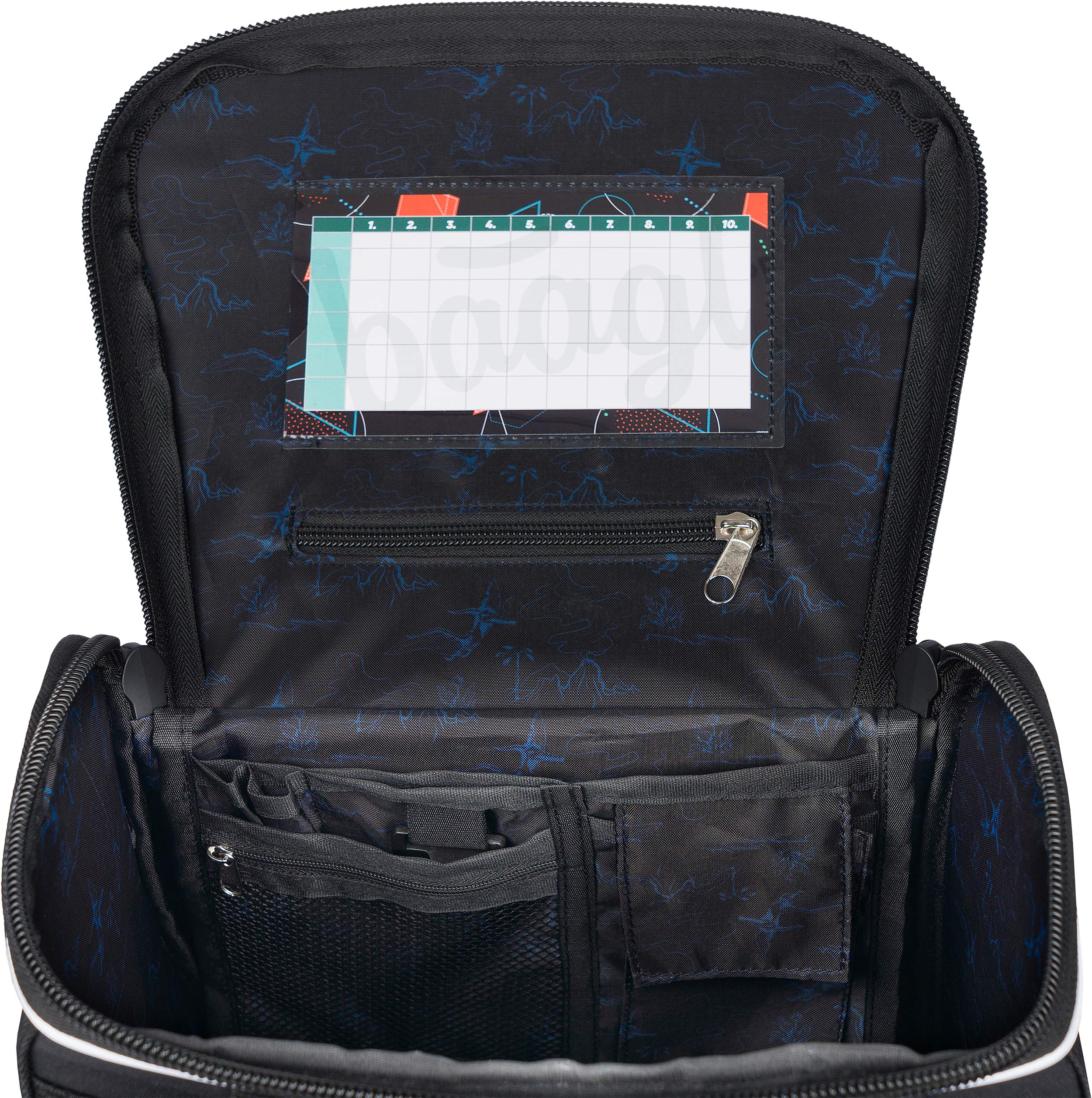 Mochila escolar para niños y niñas, juego de 3 piezas, mochila escolar Zippy a partir de 1ª clase, mochila escolar con correa para el pecho