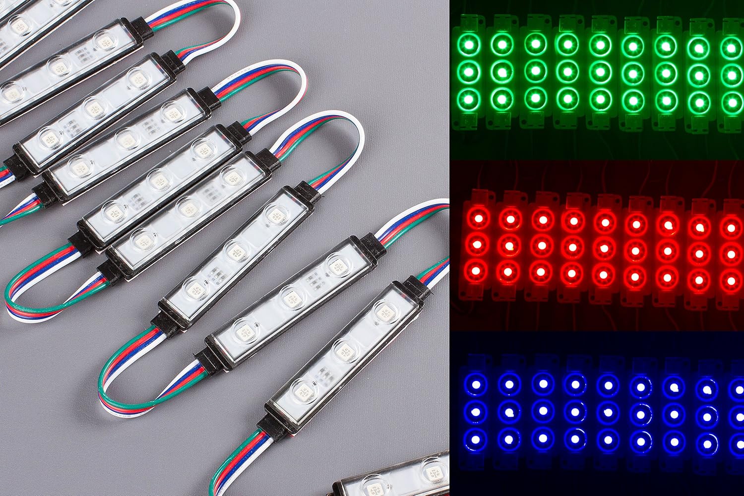 Super Sale 🛒 LEDupdates Storefront Window RGB LED light Module Black Series Color Change with UL AC adapter & RGB Controller Choose 20ft 30ft 40ft 50ft Kit (40ft)