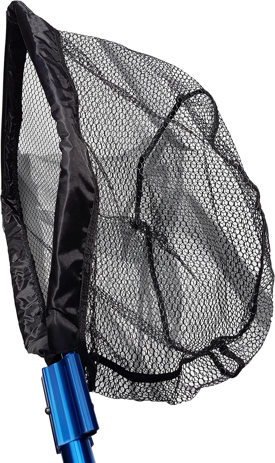 Heavy Duty Water Garden Pond Net Koi Fish Catching Net 16 with 3 Foot Pole, Pond Net to Catch Fish or Remove Leaves and Debris, Koi Carp Ornamental Fish Handling Net