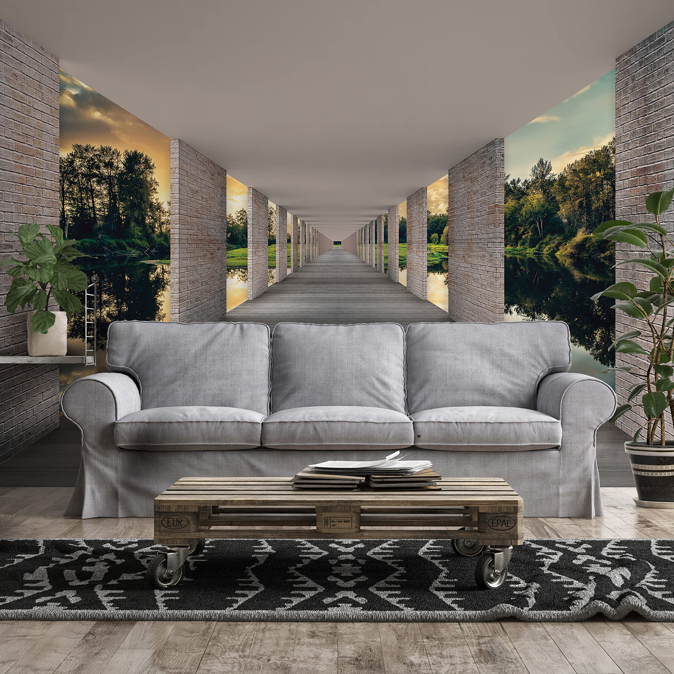 WallArena Vlies Fototapete, Modern, 312x219cm | Fototapeten - Tapeten - für Wohnzimmer Schlafzimmer - Vliestapete Wandtapete Tapete 3D Effekt- inkl. Kleister