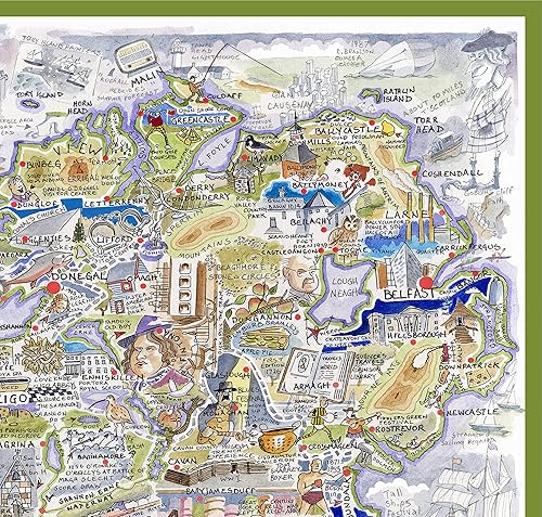 Miniatura 6 de Tim Bulmer - Rompecabezas cómico de 1000 piezas con mapa cómico de Irlanda y obras de arte irlandesas, rompecabezas cómico de 1000 piezas para