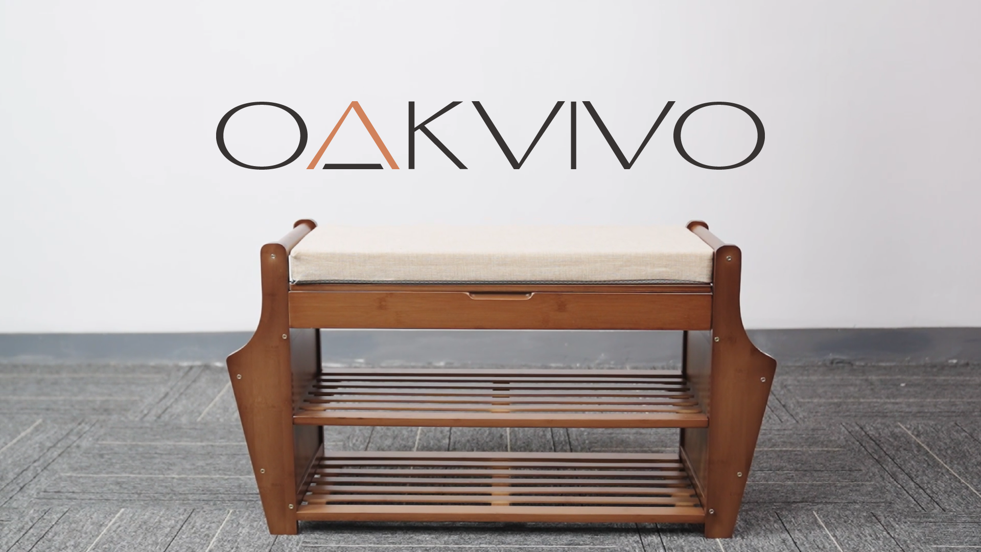 Amazon.com: oakvivo 34.3in Shoe Bench, Bamboo 3-Tier Entryway