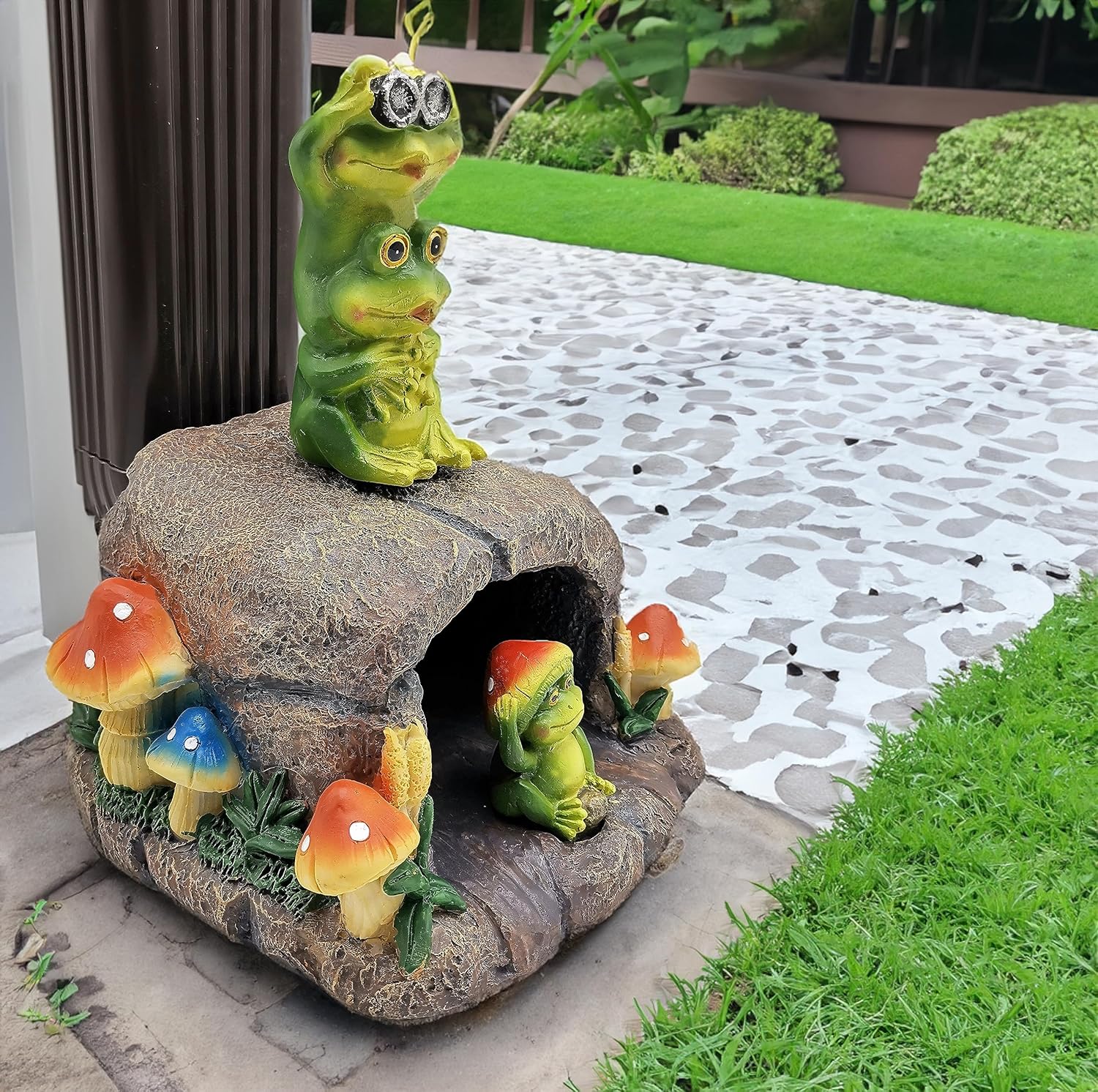 coolboy Frog Resin Statue Gutter Downspout Extension Easy