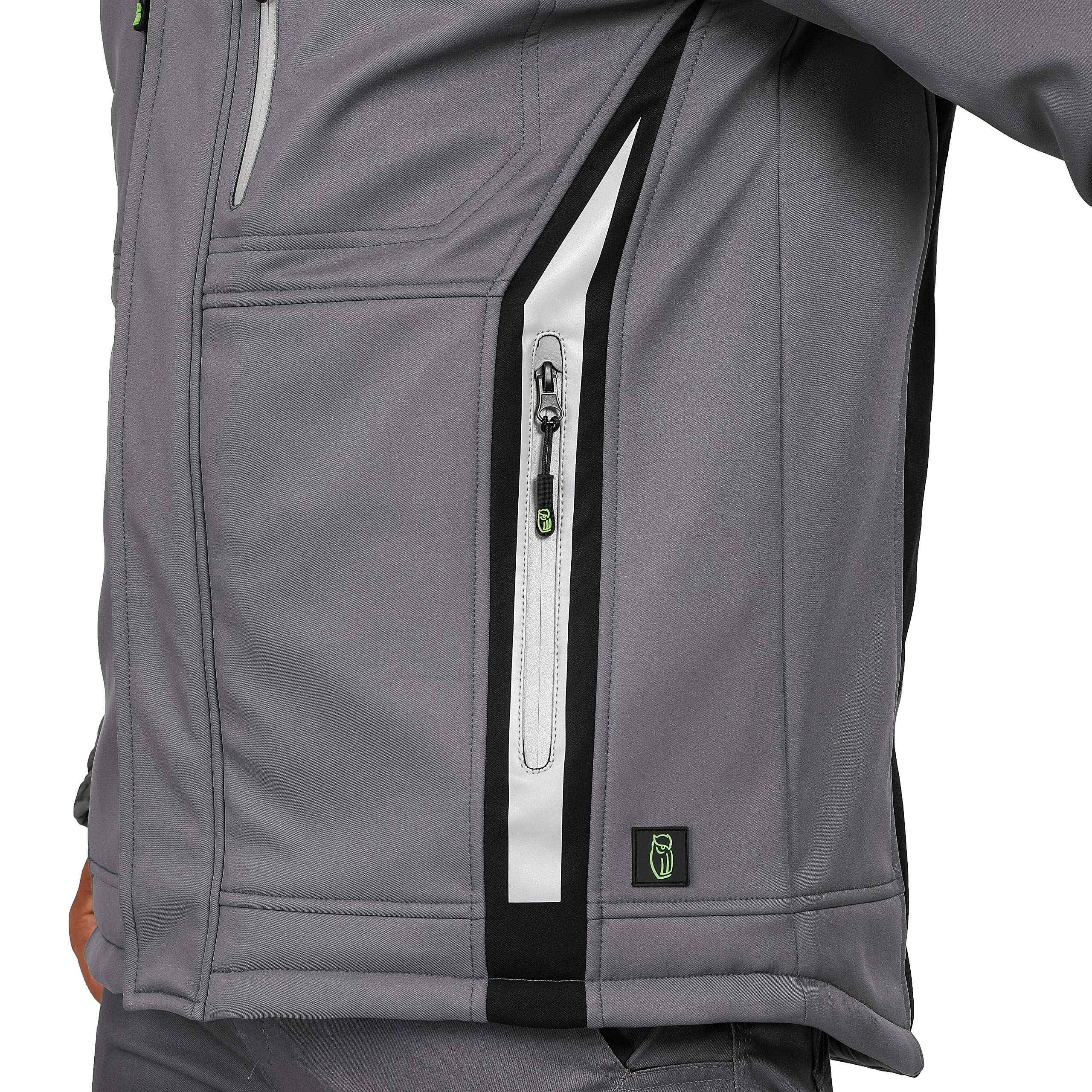 Leibwächter Flex-Line Winter Softshelljacke (grau/schwarz, M)