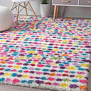 nuLOOM Allard Striped Shag Area Rug, 4' x 6', Multi