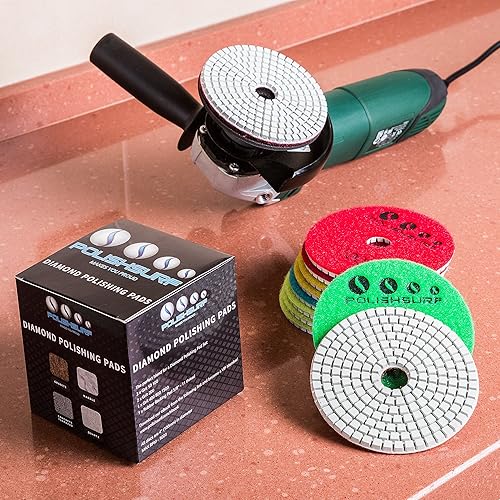 Miniatura 3 de Almohadillas de pulido de diamante de 4 pulgadas, juego de 11 + 1 almohadilla de respaldo para granito, hormigón, mármol, pulido, libro electrónico,