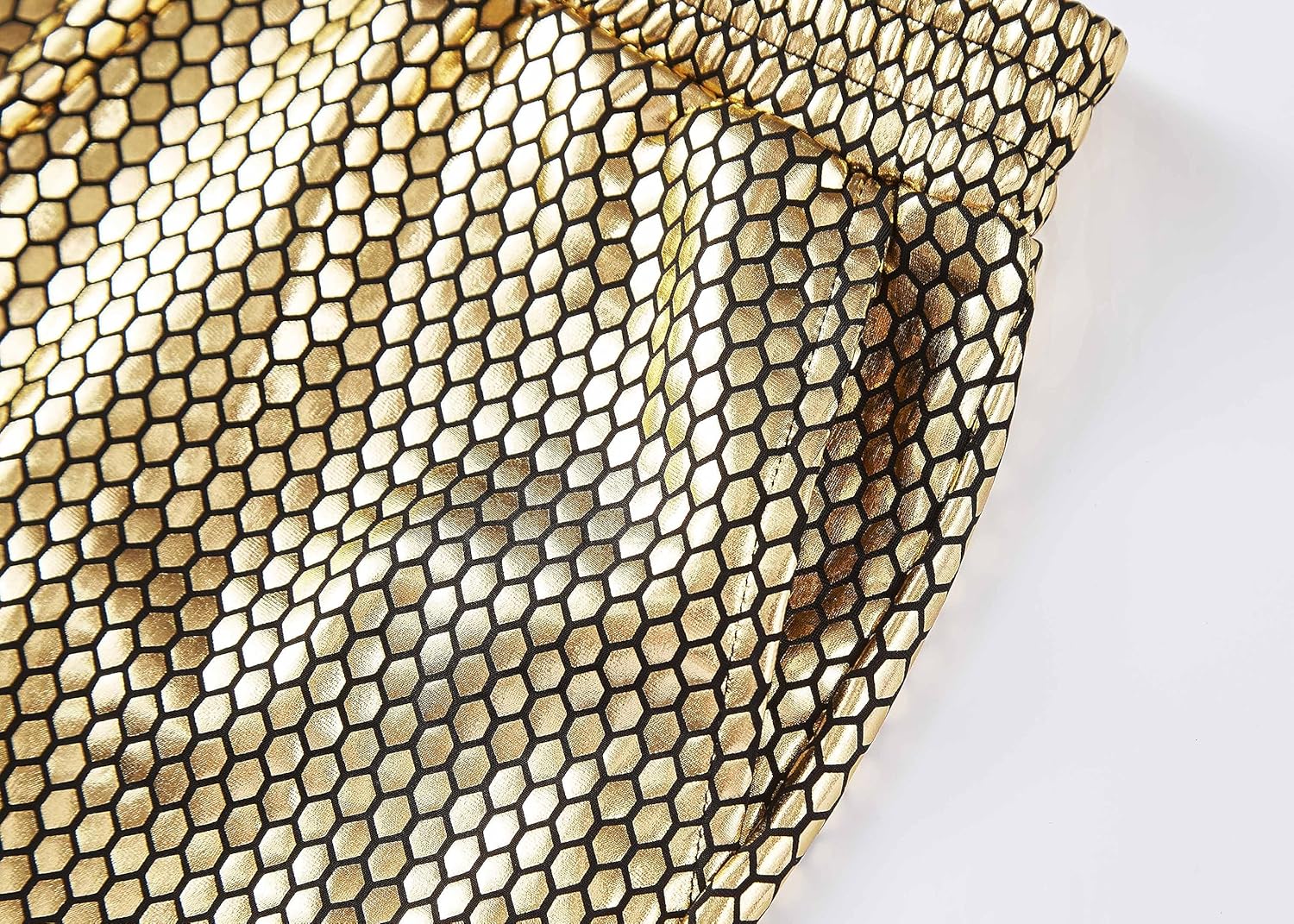 WULFUL Kids Boys Metallic 70s Disco Costume Sequin Party Jogger Pants - Image 4