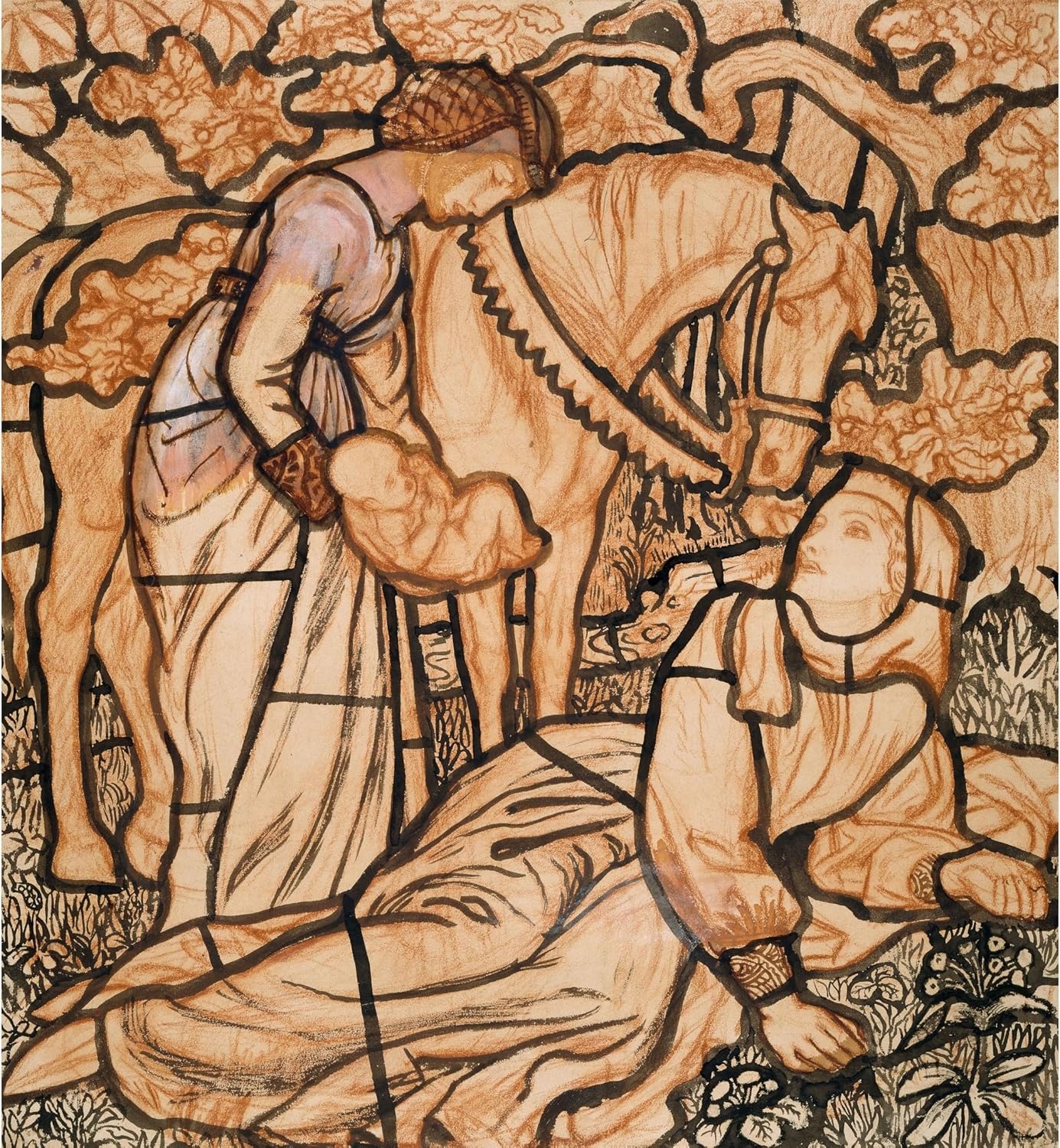ArtDirect The Birth of Tristram (1861) Unframed Art Print Giclee Poster by Arthur Hughes - Ready for Framing with Customization Sizes 8x9, 11x12, 16x17, 24x26, 36x39 and 48x52 inches