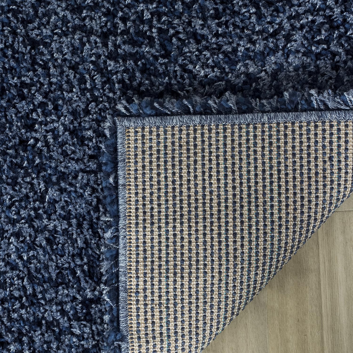 SAFAVIEH California Shag Collection Runner Rug - 2'3" x 9', Navy, Non-Shedding & Easy to Clean, Ultra Plush Thick Pile, Ideal for Hallway, Foyer, Entryway, Bedroom (SG151-7070)