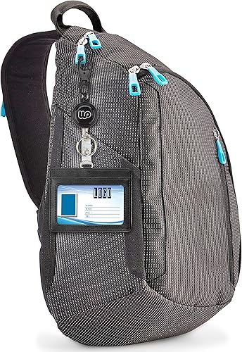 Miniatura 7 de Wisdompro, sujetador de documento de identidad de piel de PU de dos caras, riel retráctil y anillo para llave.