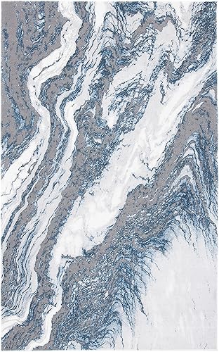 Miniatura 8 de SAFAVIEH Craft Collection - Alfombra de área de 5.3 x 7.6 pies, gris claro y gris, diseño abstracto moderno, no desprende pelusa y de fácil cuidado