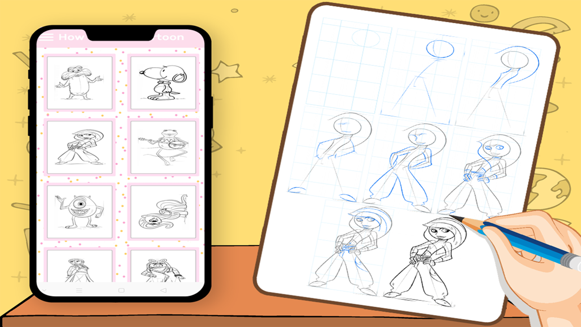 How to Draw Cartoon Characters - App on Amazon Appstore