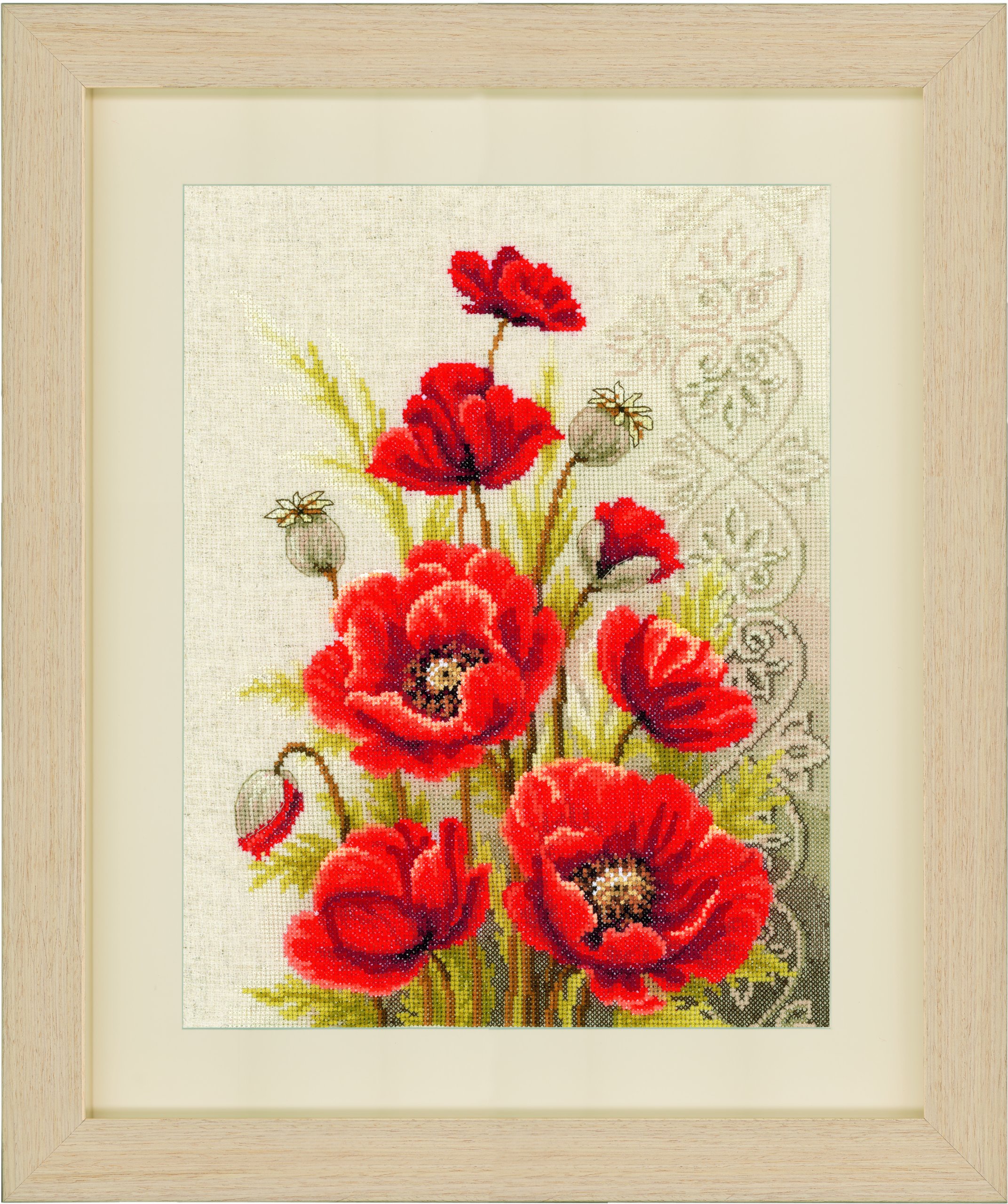 Vervaco Kreuzstich Set 3er Pack - Blumen & Schmetterlinge, Ca. 8x12cm