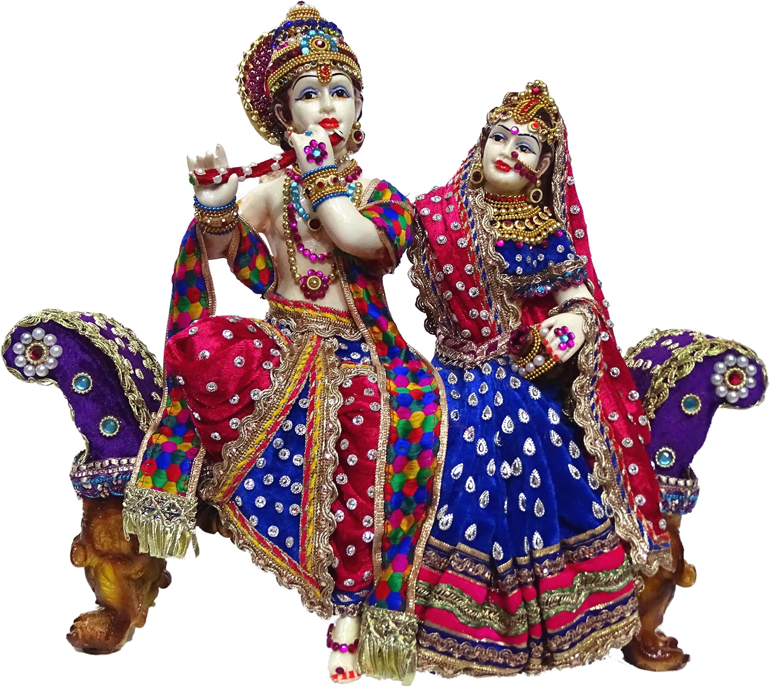 Paras Magic Sofa Radha Krishna Blue & Pink Statue