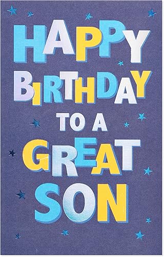 American Greetings Tarjeta de cumpleaños para hijo (Celebrate)