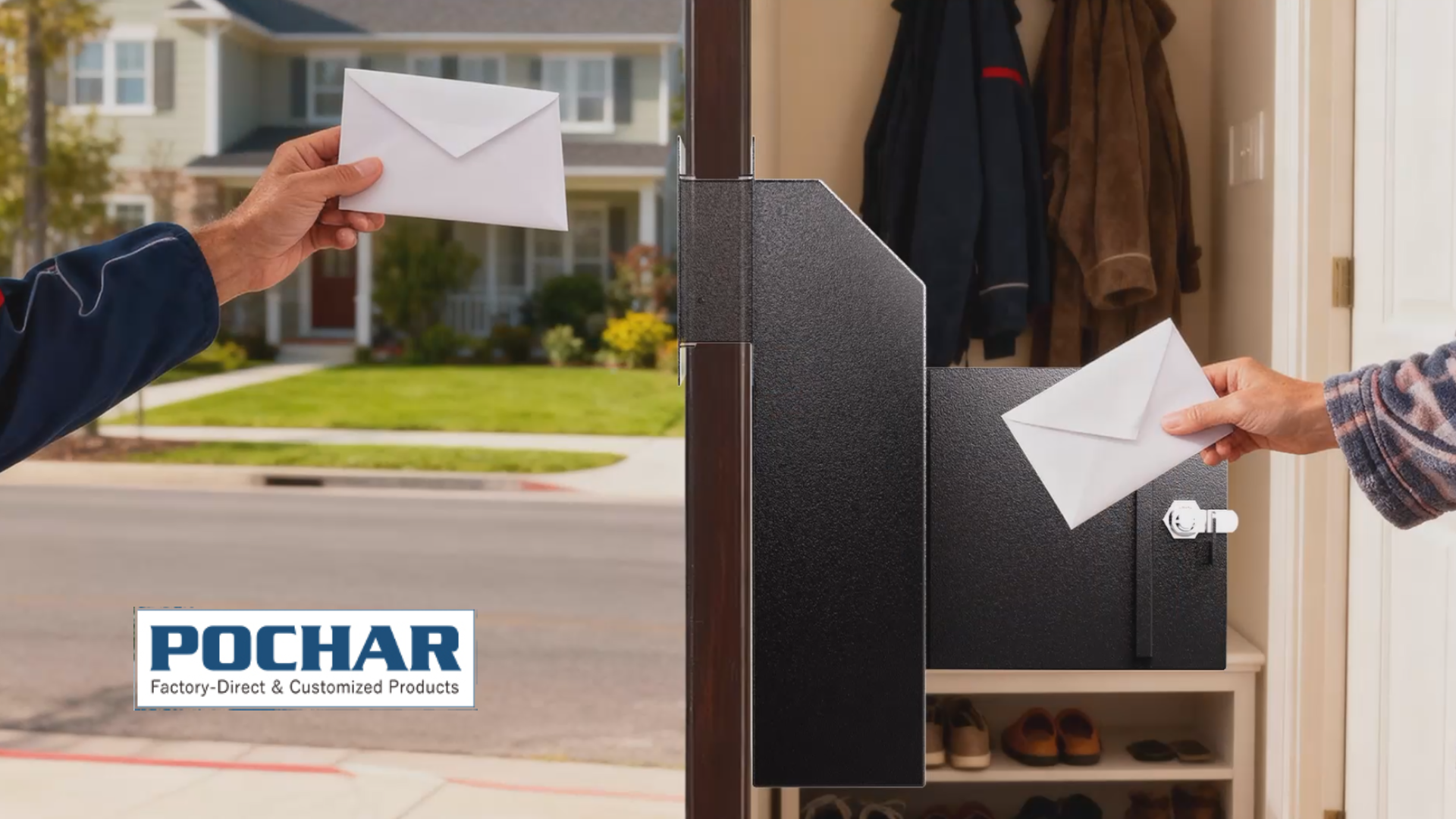 Amazon.com: POCHAR Through The Door Drop Box with Rainproof Cover