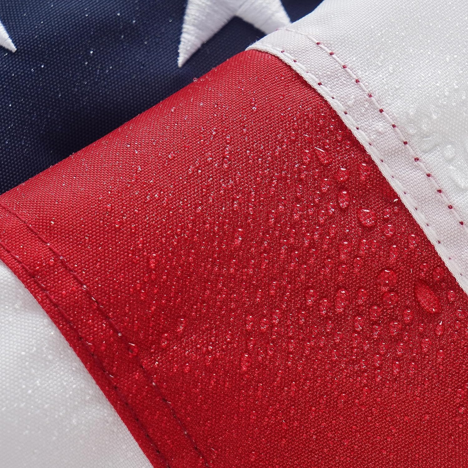 SYII American Flag 2.5x4 Ft TearProof Series for Outside, Heavy Duty Tough Spun All Weather US Flag for High Wind, Embroidered Stars Sewn Stripes and 2 Brass Grommets - Image 5