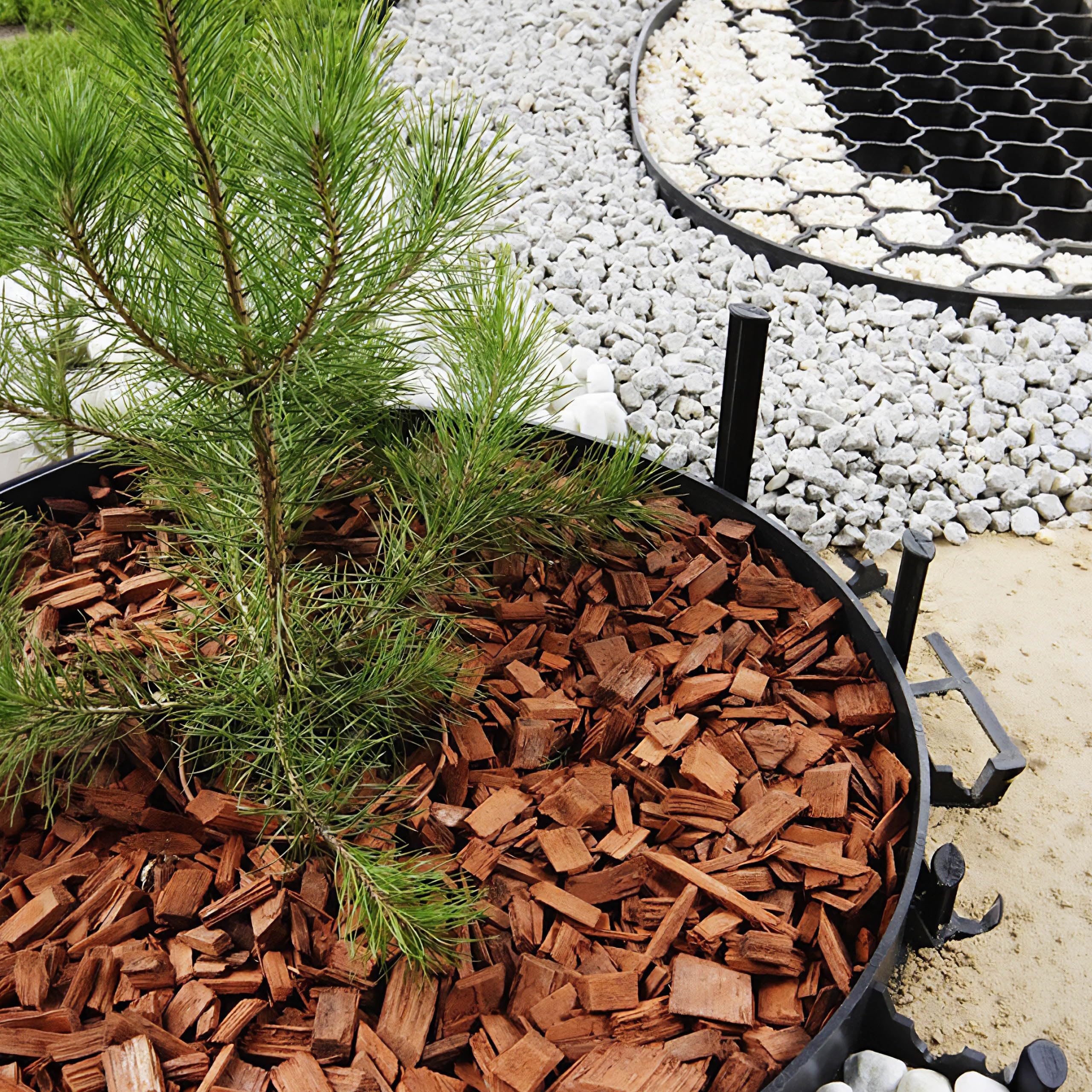 sarcia.eu geoBORDER Rasenkante Beeteinfassung Beetumrandung Raseneinfassung Pflastersteine Mähkante, Pflasterkante, Nagel (20 Meter, 7.8 cm)