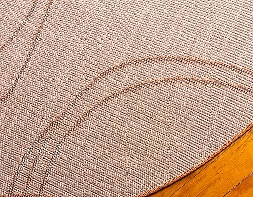 Miniatura 9 de Unique Loom - Tapete con diseño abstracto, informal, moderno y contemporáneo de la colección otoñal, redondo de 3 pies 3 pulgadas, diseño cálido en