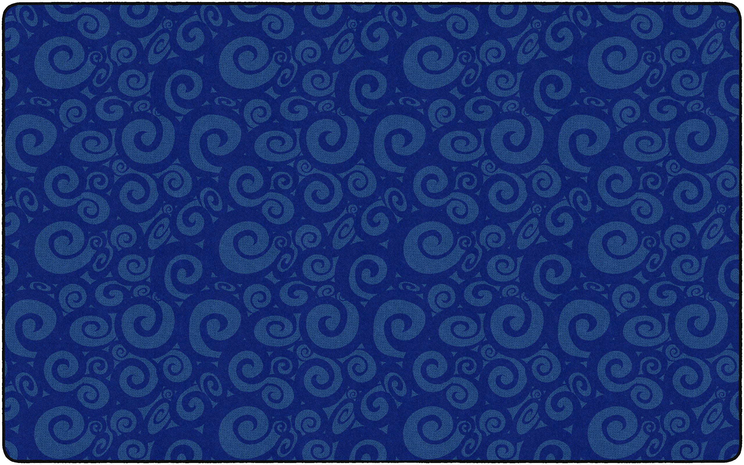 Flagship Swirl Tone on Tone Carpet for Children's Classroom and Bedroom Area Rug, Playroom or Teaching Area for Playtime and Reading, 7'6