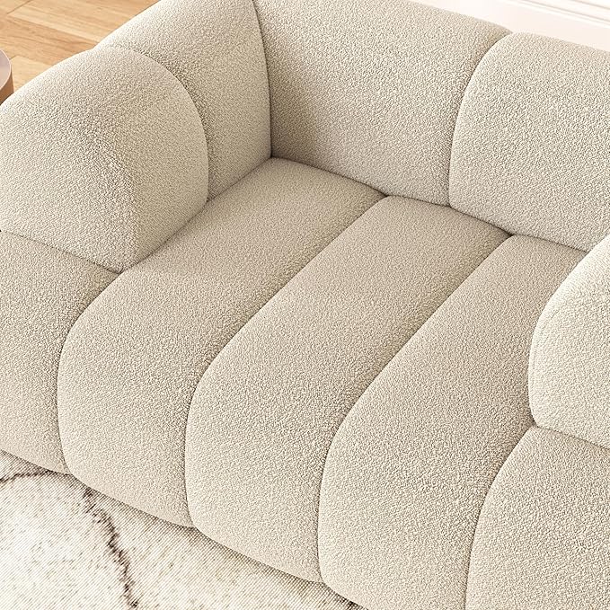 Sillón Lounge Tela Chenille Oatmeal miniatura 6