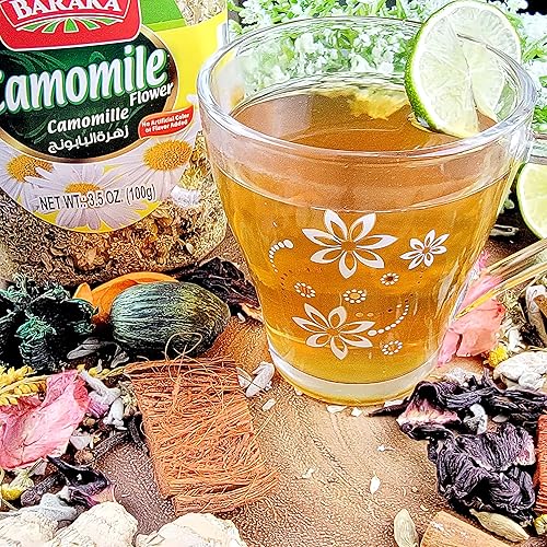 Miniatura 2 de Baraka Té de hierbas de manzanilla  Bolsas de té de manzanilla jordana de primera calidad sin cafeína rellenas con capullos florales de manzanilla