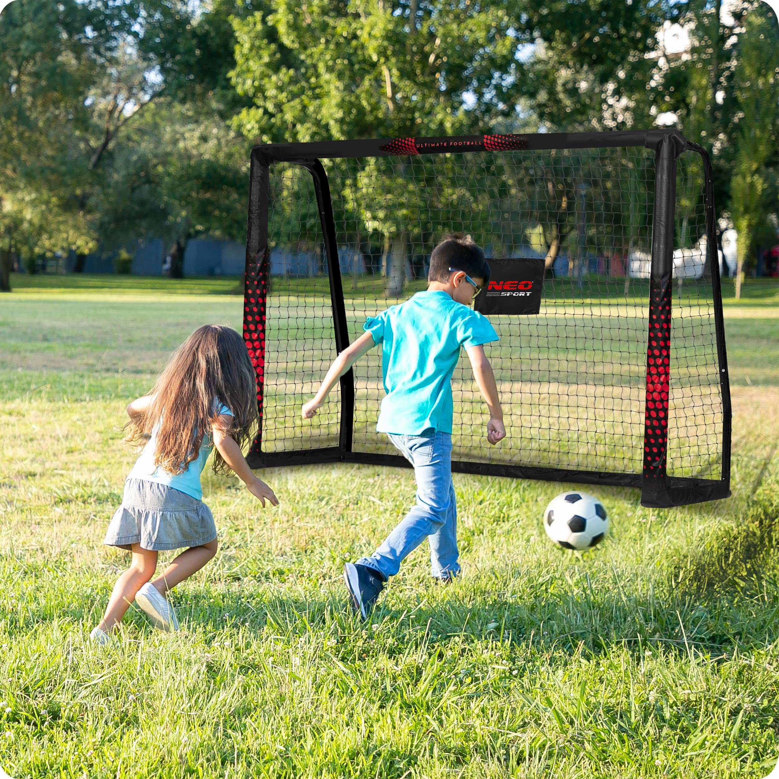 Neo-Sport Bramka Do Piłki Nożnej Dla Dzieci i Dorosłych Z Pokrowcem Na Stelaż 180 x 120 x 60 cm