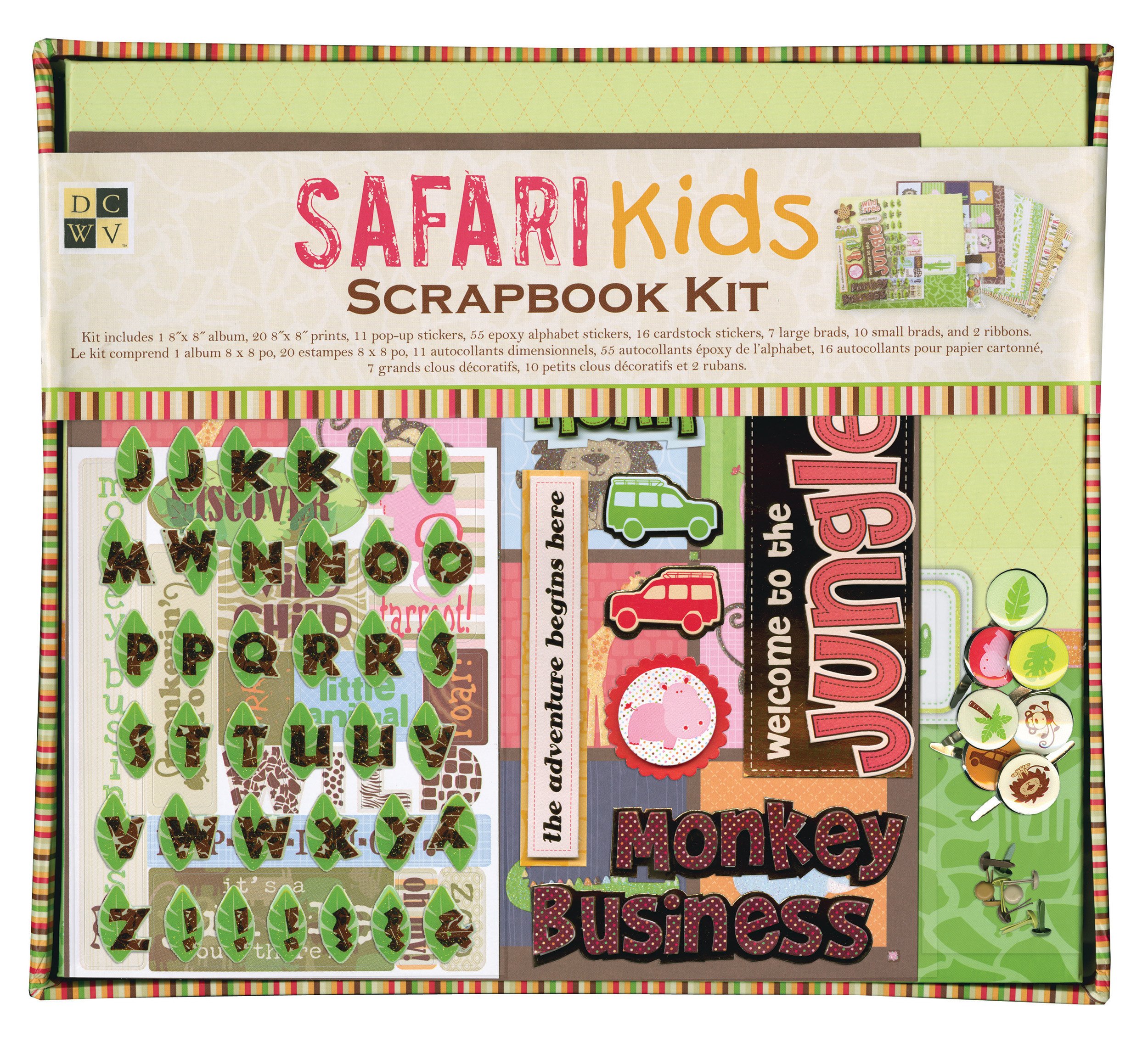 Die Cuts With A View Safari Kids Album Kit