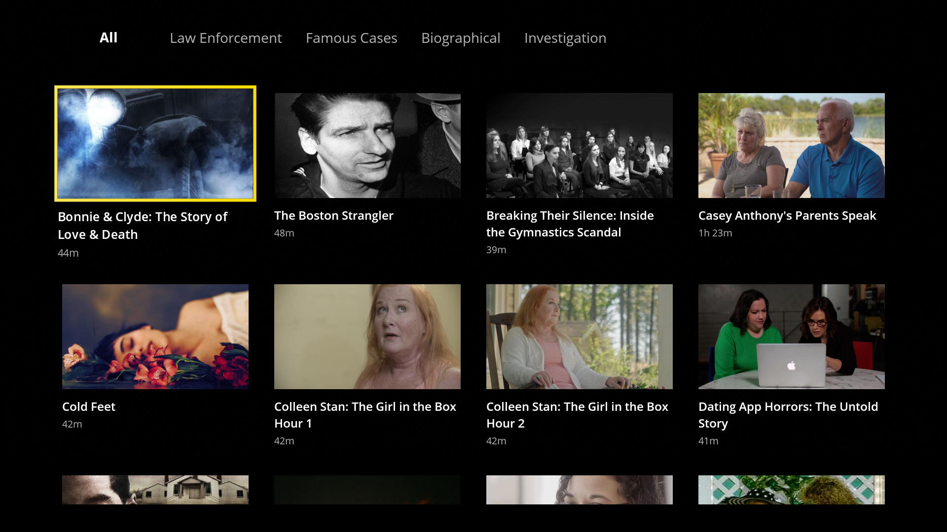 A&E Crime Central App on Amazon Appstore