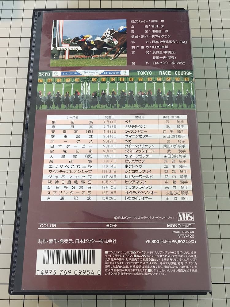 Amazon.co.jp: 中央競馬 G1レース年鑑 '93 [VHS] : 日本ビクター: 本
